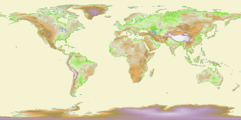 World Topographic Map