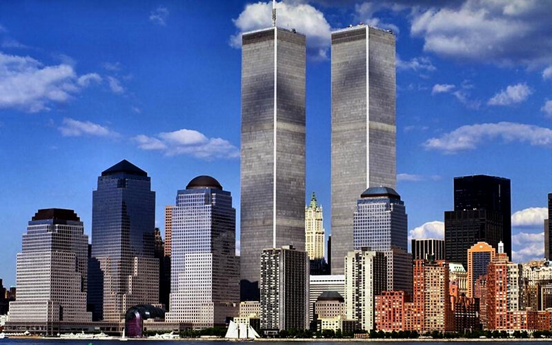 World Trade Center Towers — Blue, Clear, Afternoon