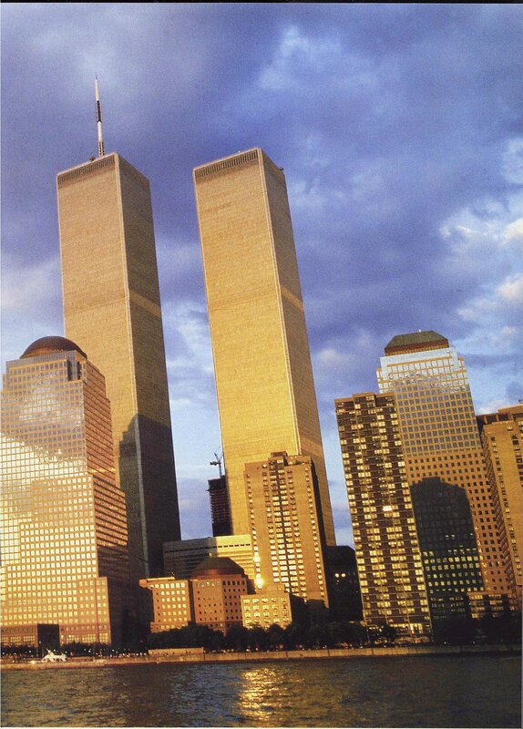 World Trade Center Towers — Blue, Dramatic, Sunset