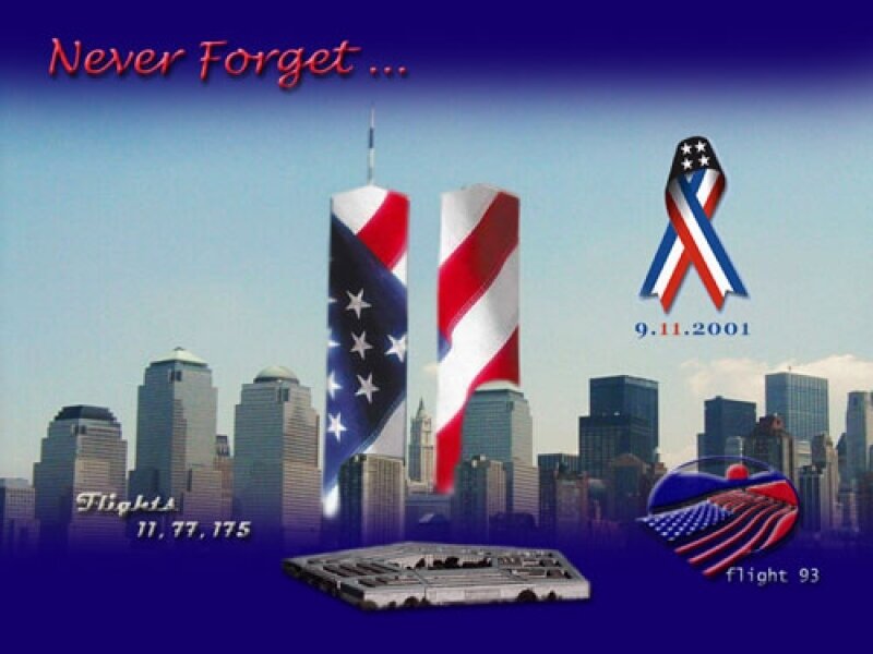 World Trade Center Towers — Blue, Somber