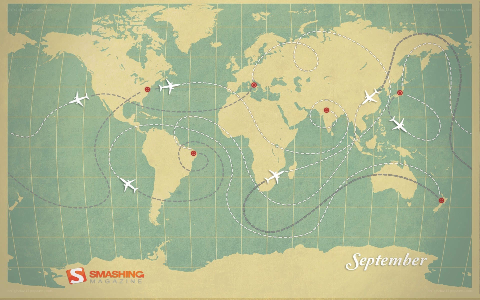 World travel map illustration