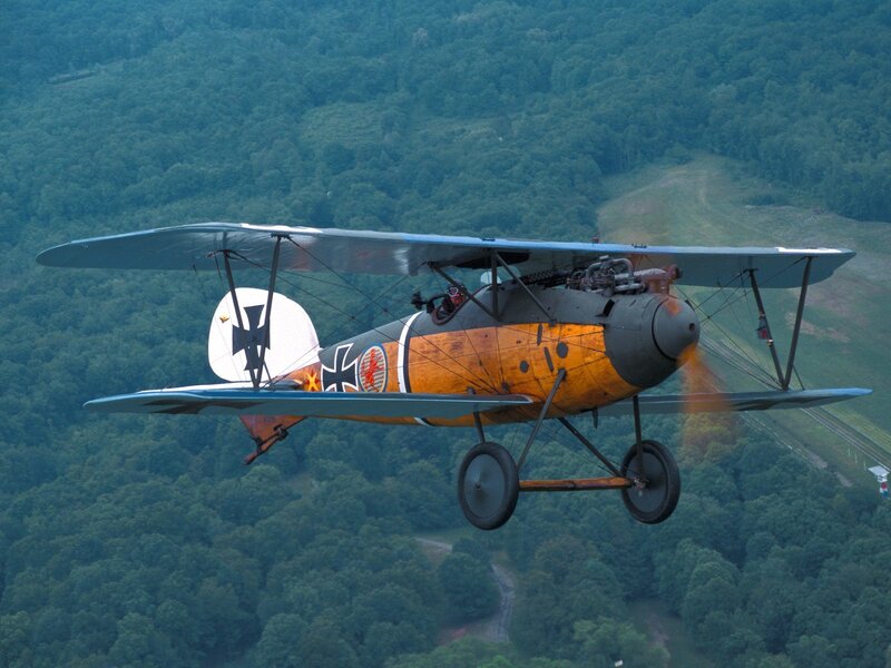 World War I Biplane — Green