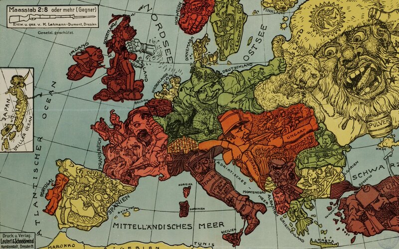 World War I political cartoon map