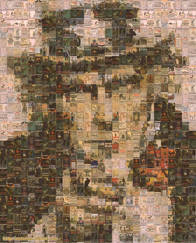 World War I propaganda poster collage
