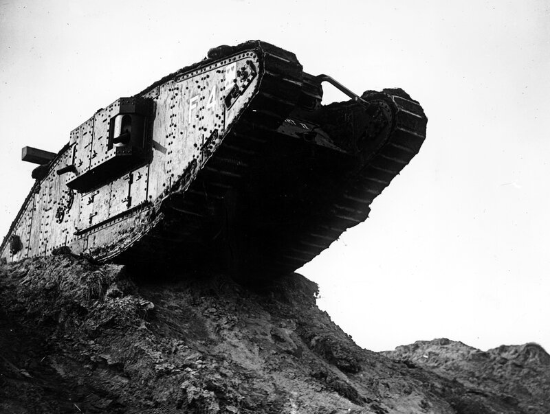 World War I Tank — Black, Dramatic