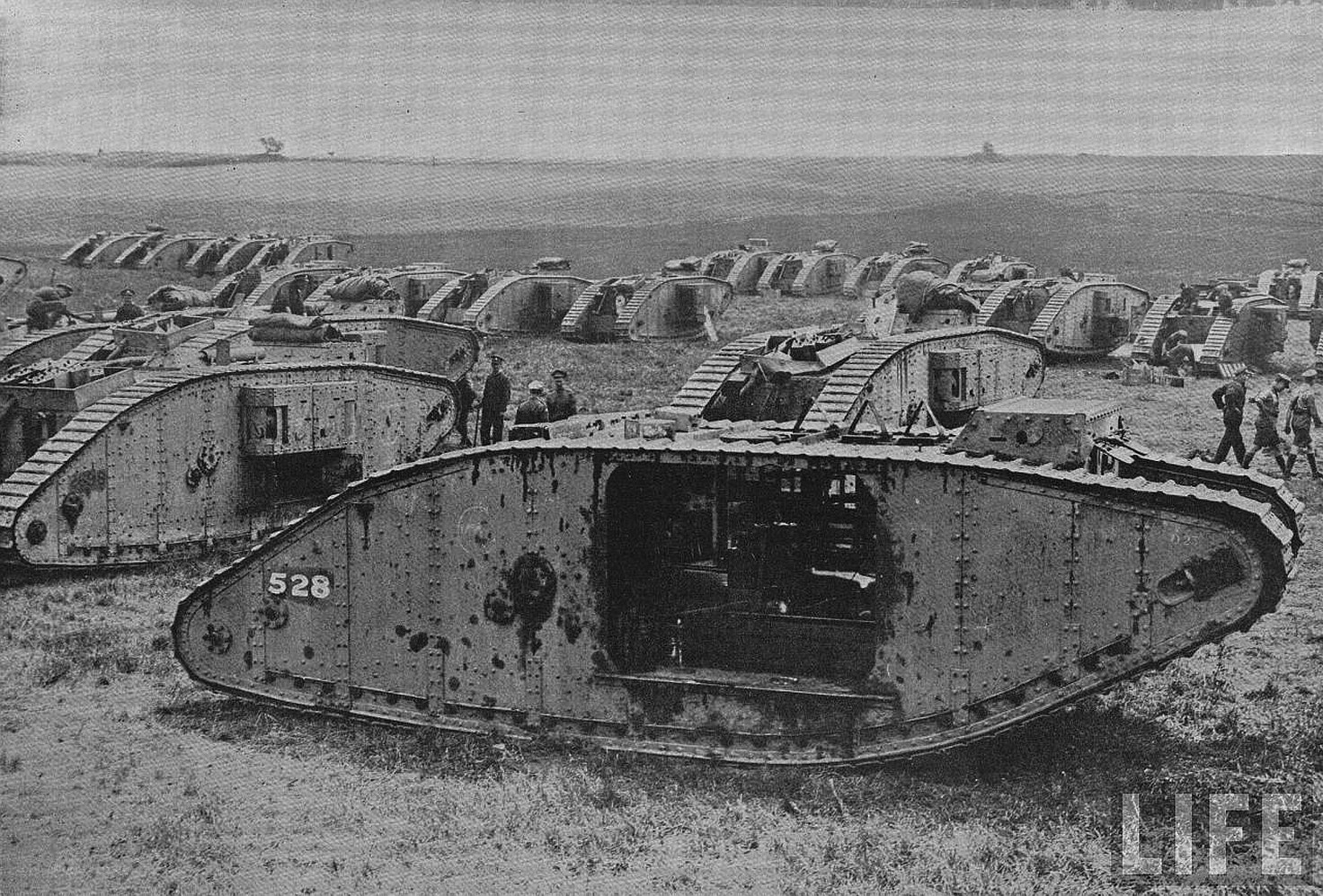 World War I tanks in field