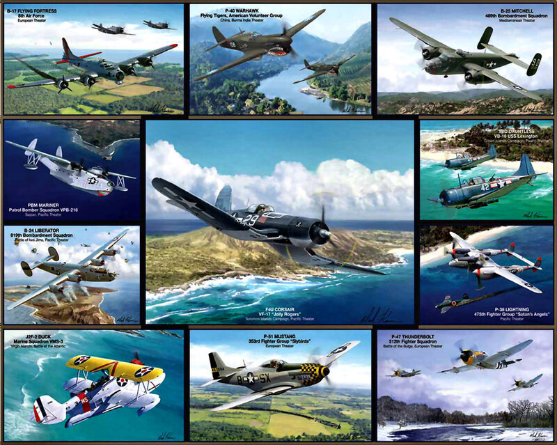 World War II Aircraft — Blue