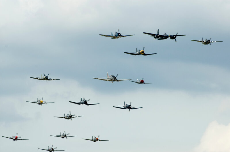 World War II aircraft formation