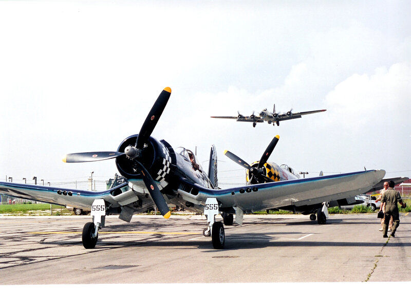 World War II aircraft on tarmac
