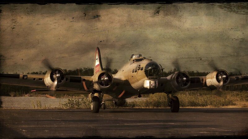 World War II Bomber Aircraft — Brown, Dramatic