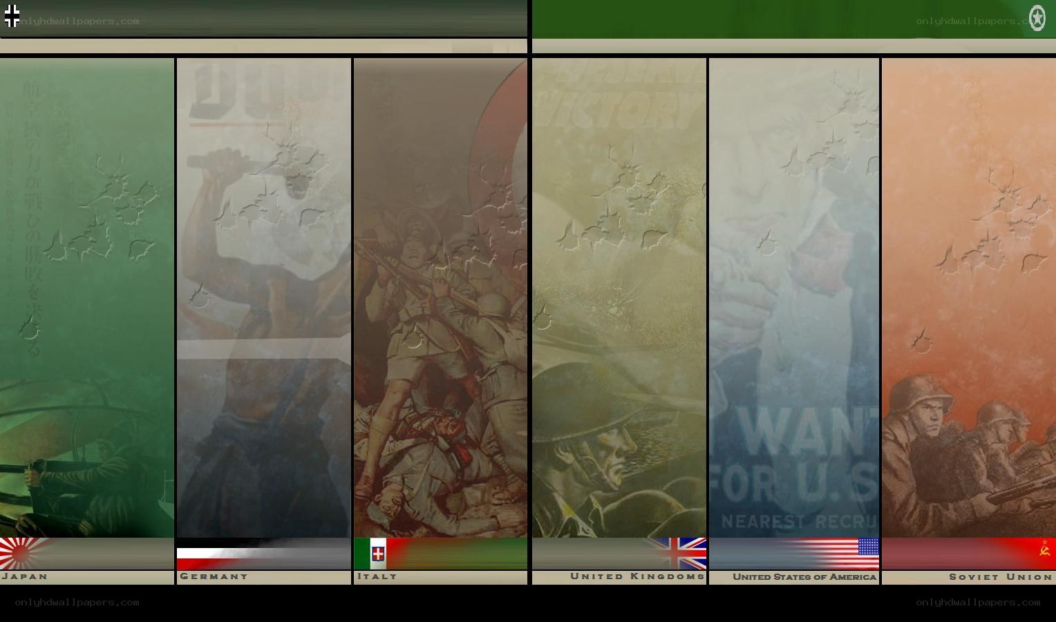 World War II faction selection screen