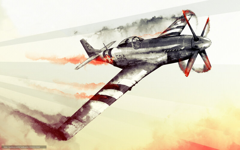 World War II fighter plane artwork