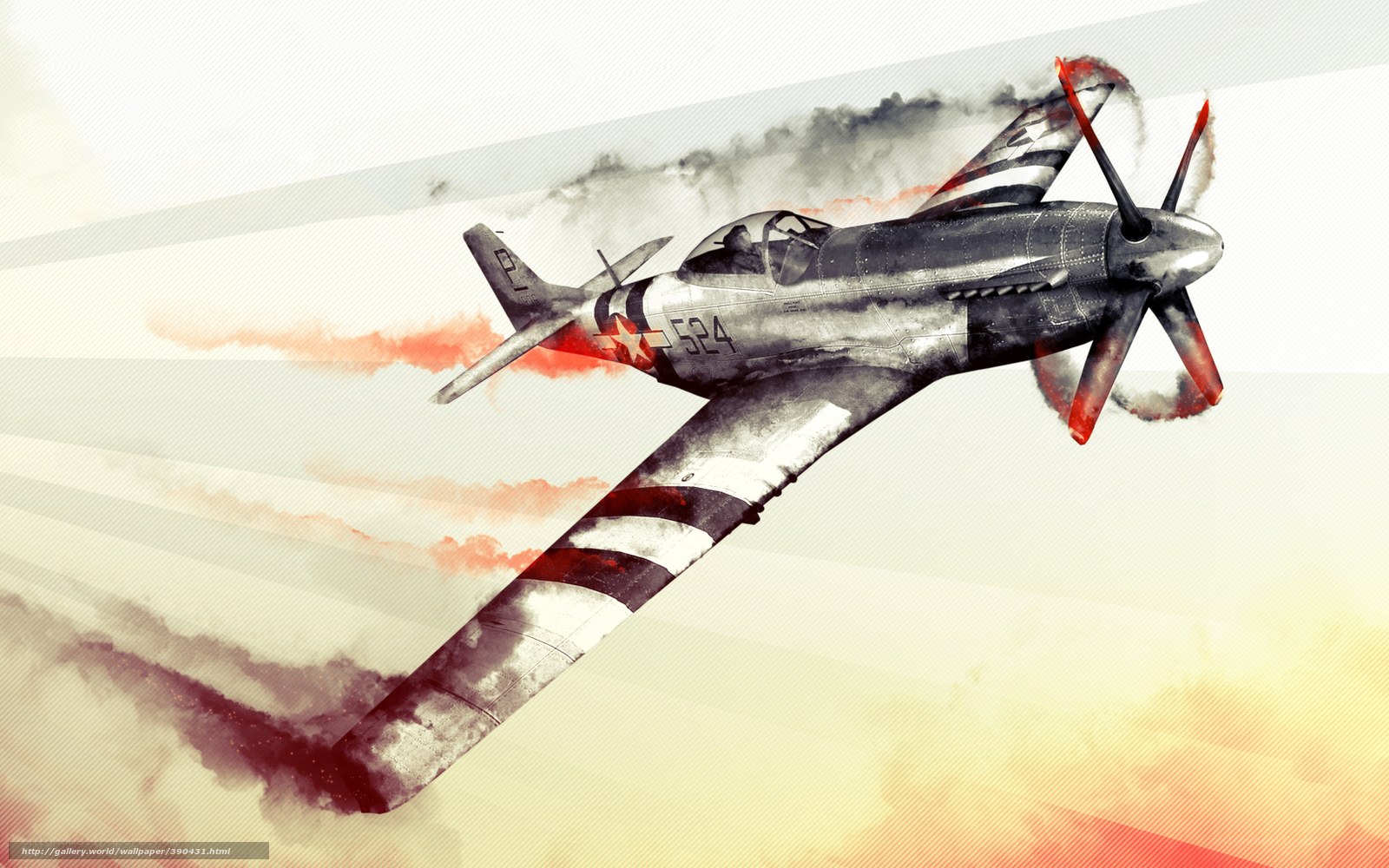World War II fighter plane artwork