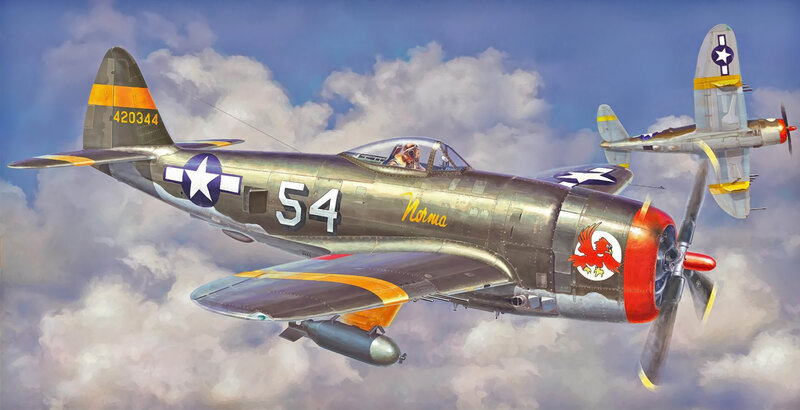 World War II Fighter Planes — Blue