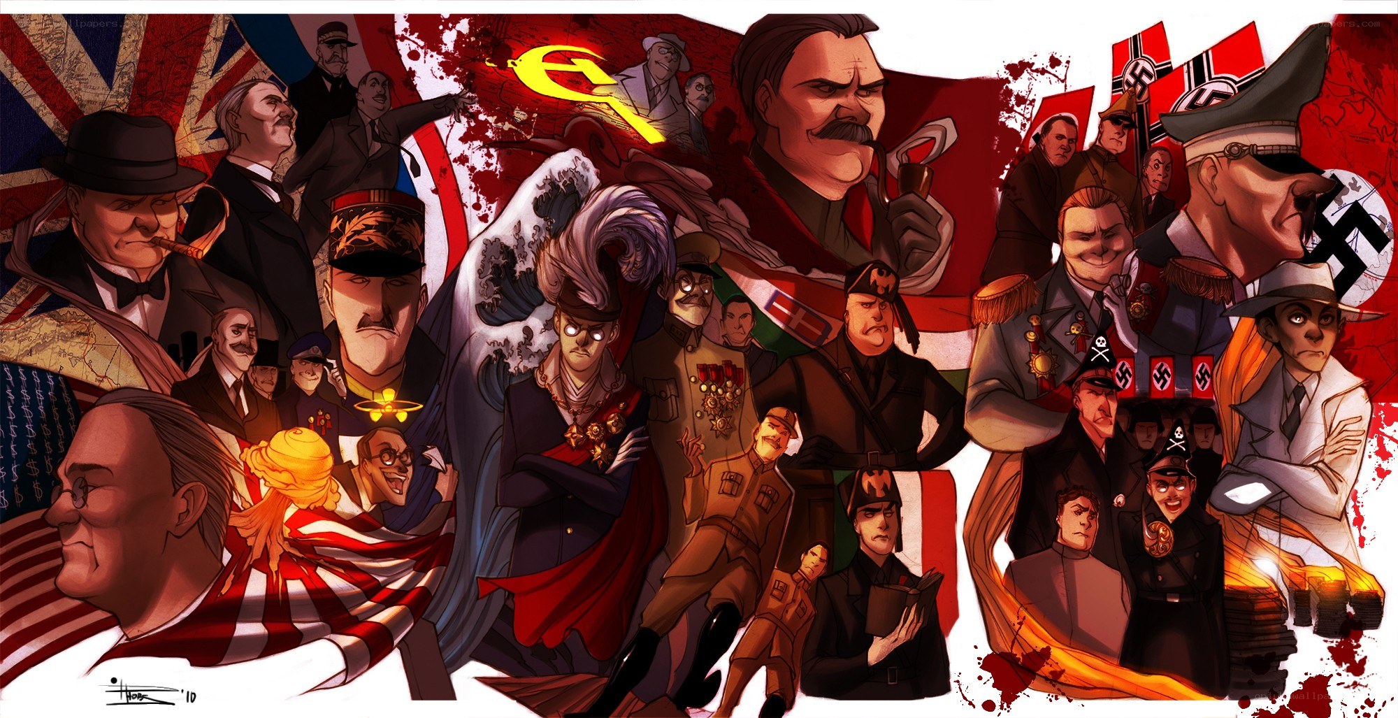 World War II leaders collage