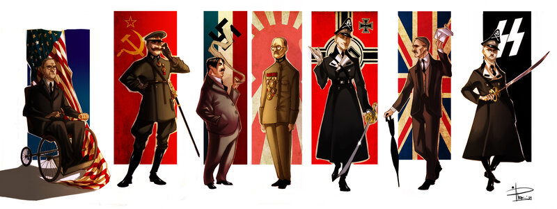 World War II leaders illustration
