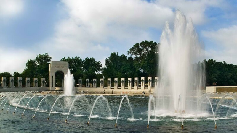 World War II Memorial fountains