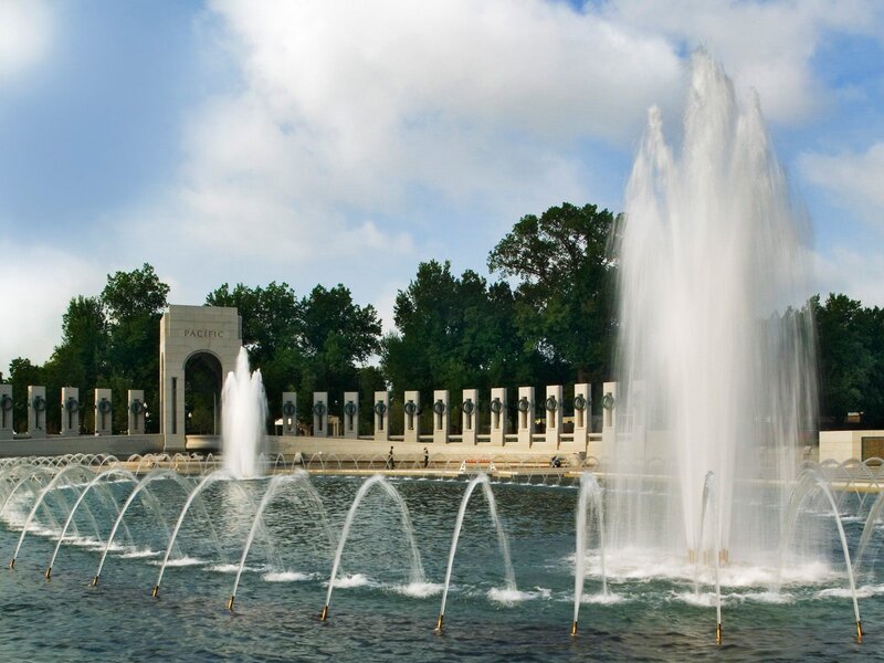 World War II Memorial fountains