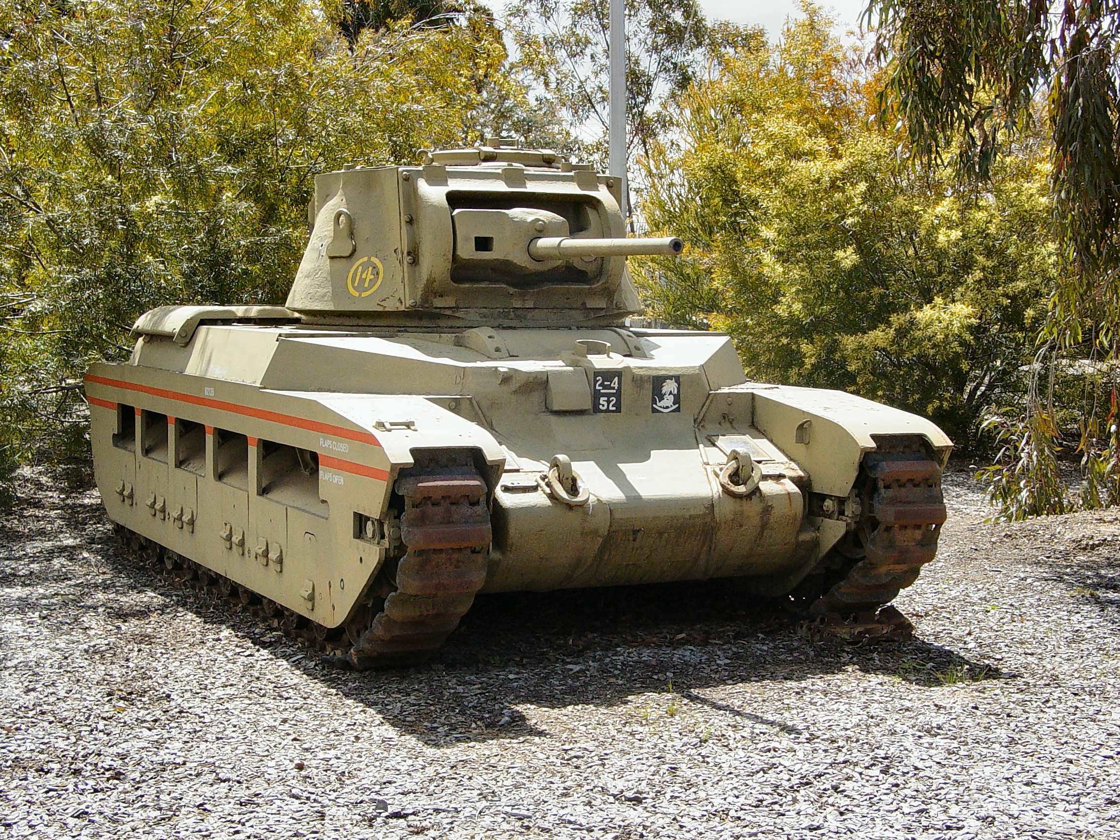 World War II tank on display