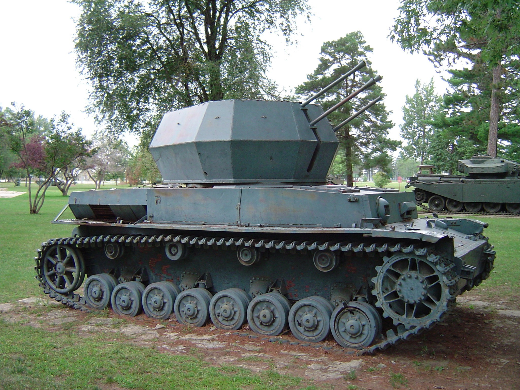 World War II tank on display