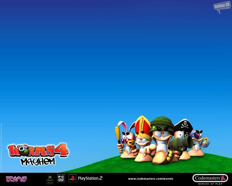 Worm Characters on Hill