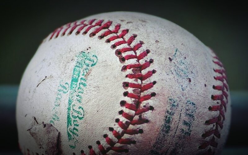 Worn Baseball — White