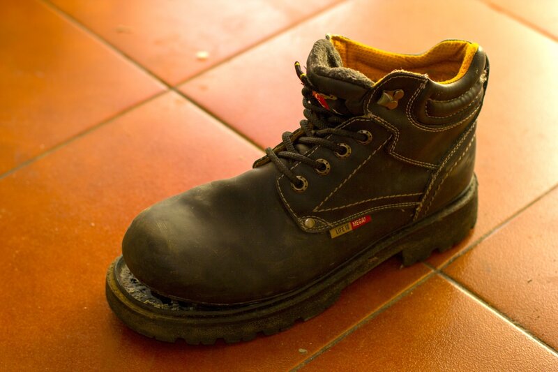 Worn Black Boot