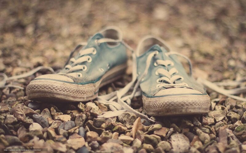 Worn Blue Sneakers — Nostalgic