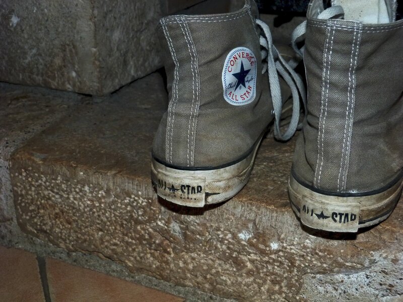Worn Converse Sneakers — Gray, Dusty