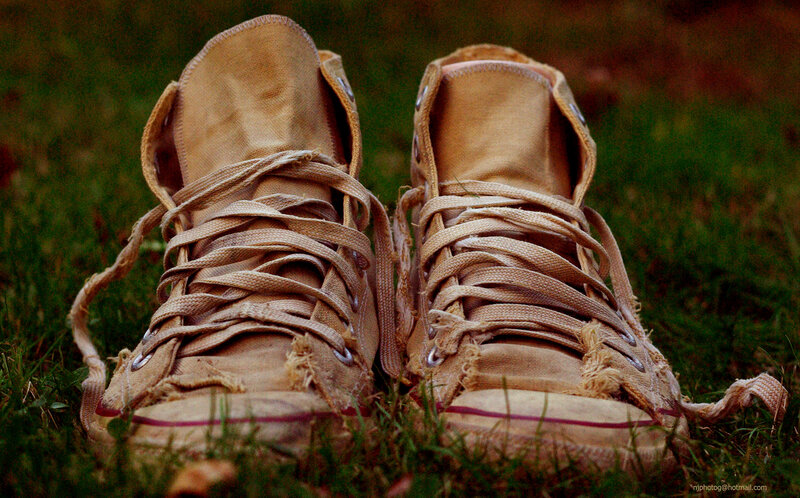 Worn-out Sneakers — Brown