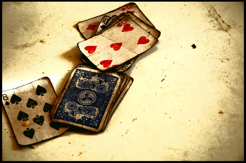 Worn Playing Cards — Beige