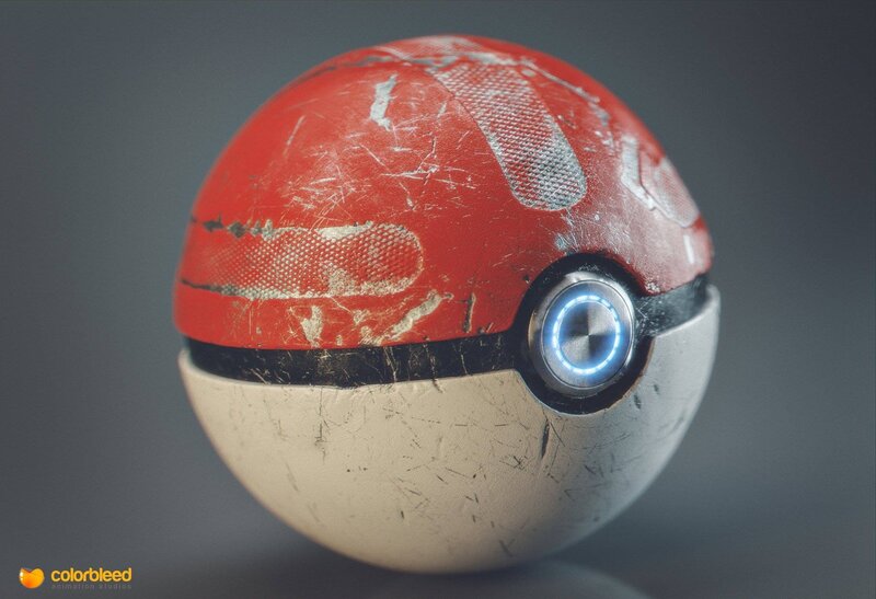 Worn Red and White Pokeball