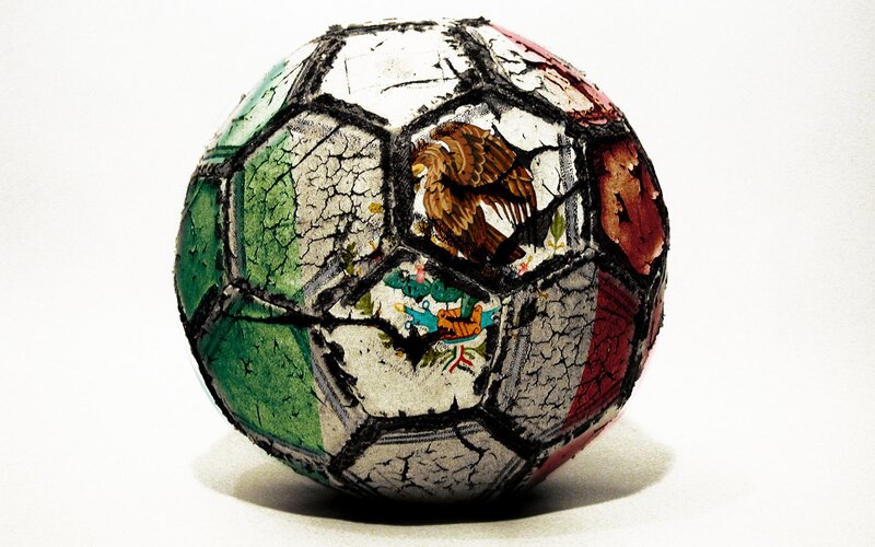 Worn Soccer Ball — White