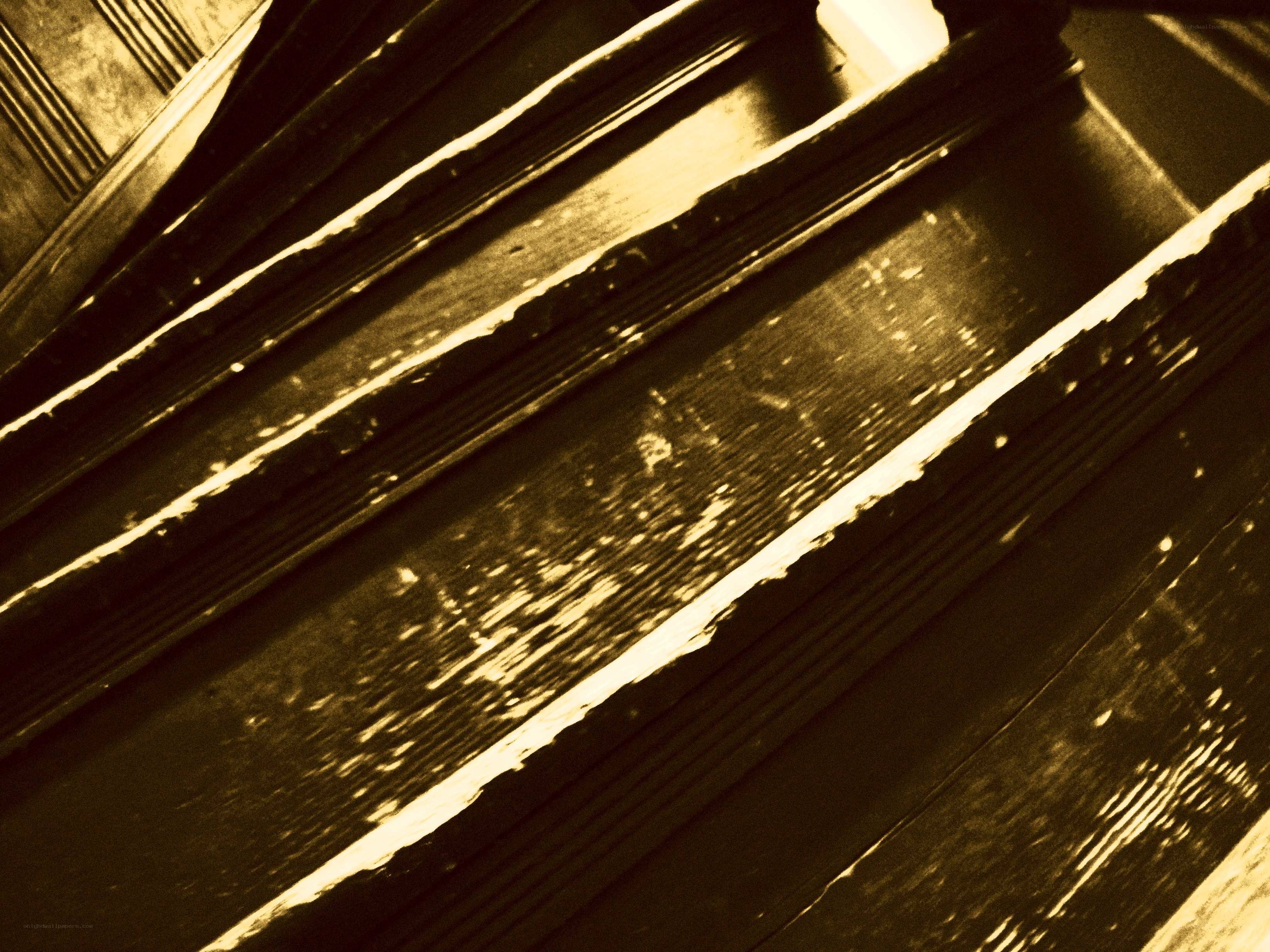 worn wooden stairs