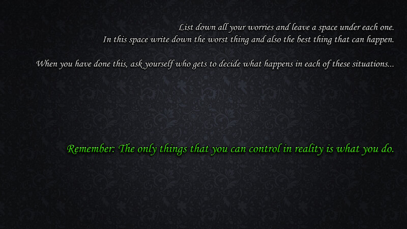 Worry reflection exercise