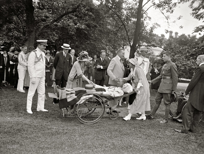Wounded soldier being transported