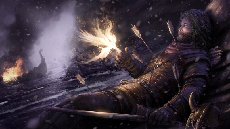 Wounded Warrior in Snow — Purple