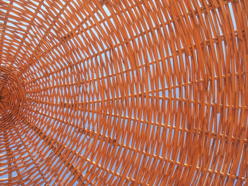 woven bamboo canopy