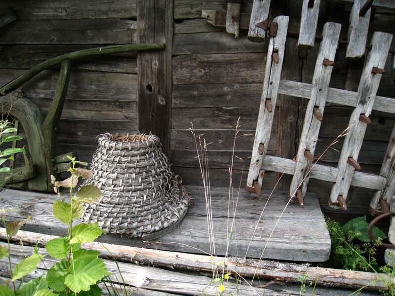 Woven Basket on Porch