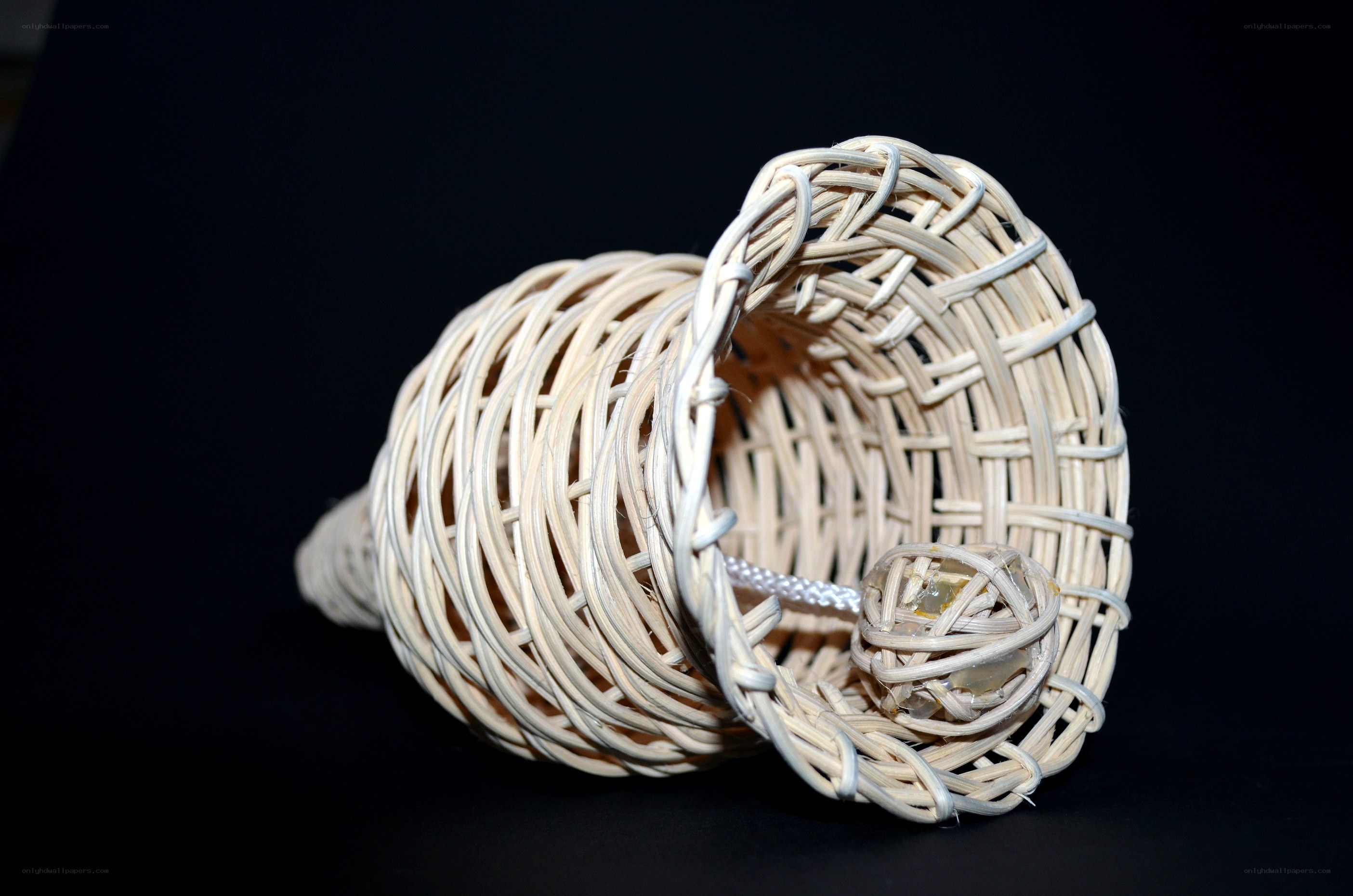 woven basket with ball