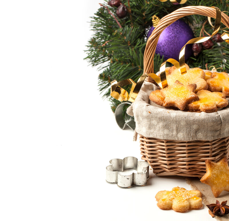 Woven Basket with Cookies
