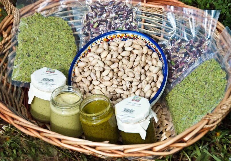Woven Basket with Pistachios