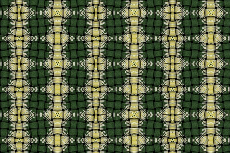 Woven Green and Yellow Pattern