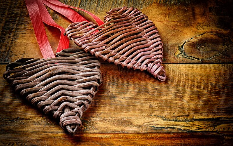 Woven Heart Ornaments