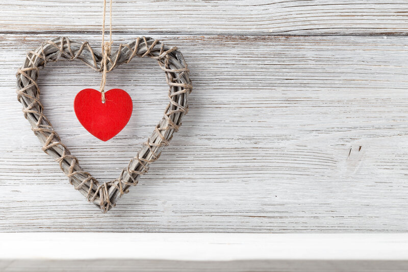 Woven Heart with Red Pendant