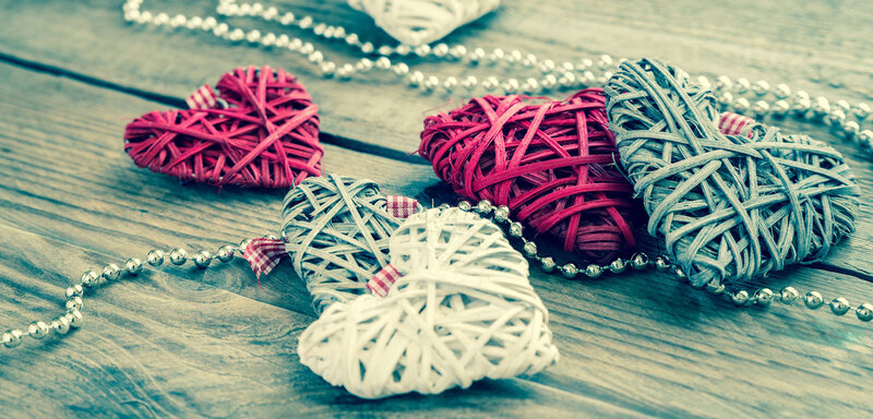 Woven Hearts on Wood