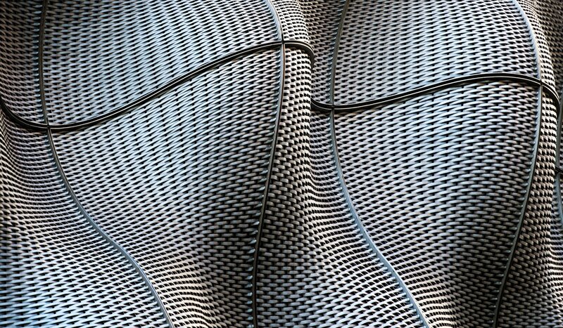 Woven Metal Mesh Panels — Gray