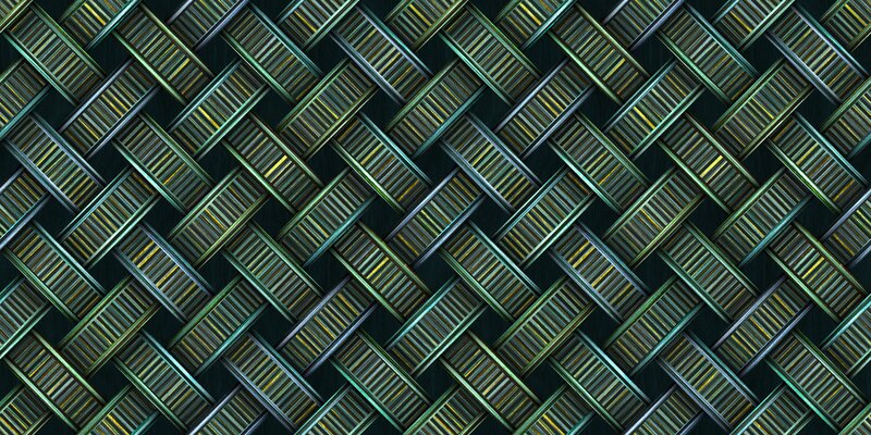 Woven Metal Texture — Green, Industrial
