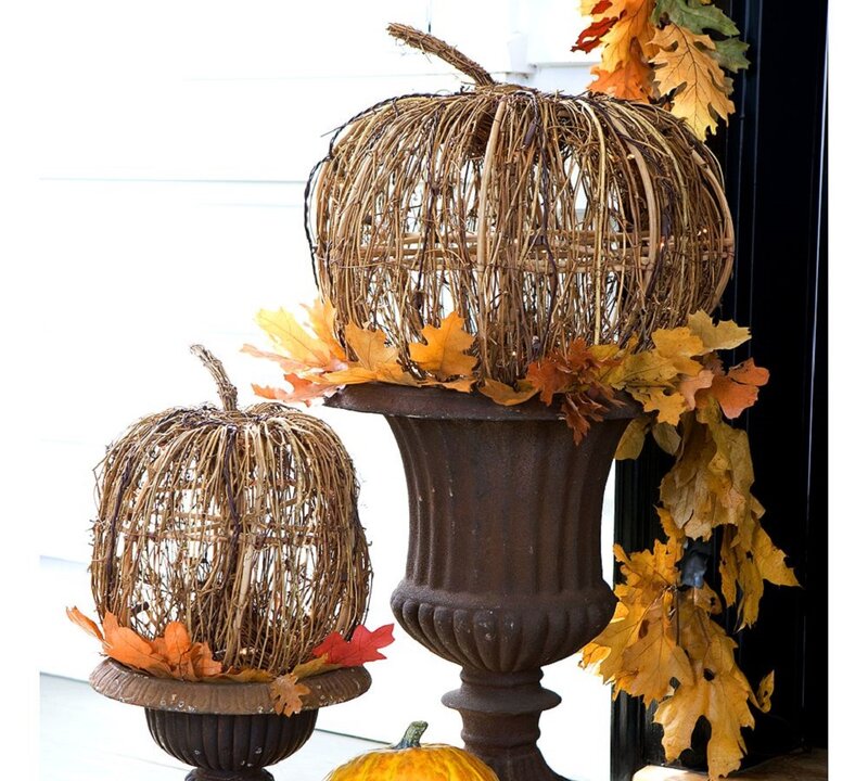 Woven Pumpkin Decorations