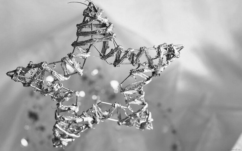 Woven Star Ornament — Black
